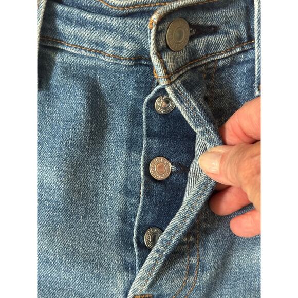 Levi’s Wedgie Straight Blue Jeans Size 29 - Picture 8 of 9